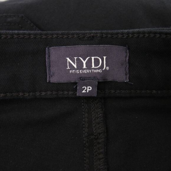 NYDJ Pants Black Capri Lift Tuck High Rise Relaxed Capri Joni Stretchy Size 2P - Picture 13 of 16